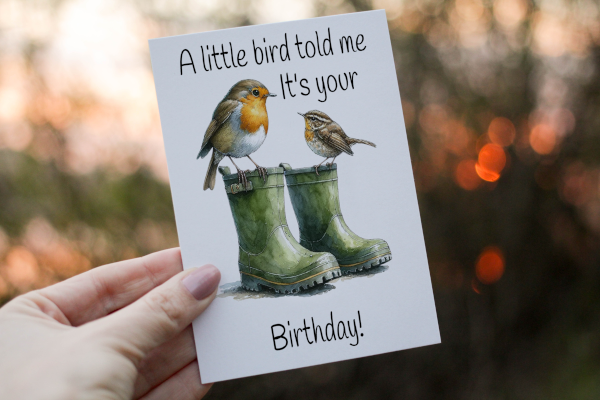 A Little Bird told me... personalised birthday card A Little Bird told me... personalised birthday card